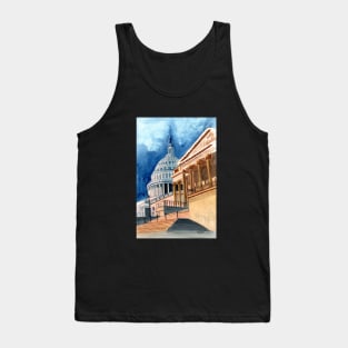 US Capitol Watercolor Tank Top